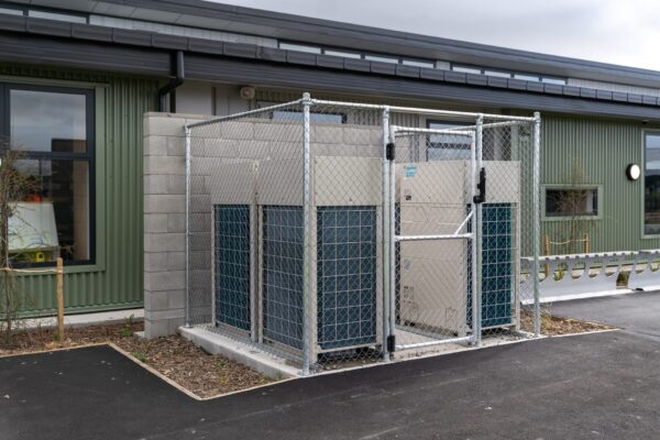 image of metal chainlink fencing installed by Axiom Built at Pītau-Allenvale School in Belfast, Christchurch