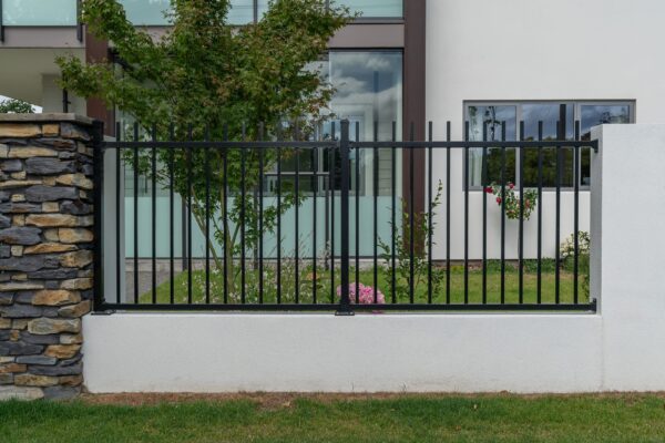 black metal balustrade fencing designed and installed by Axiom Built for Oceania Healthcare facility in Christchurch