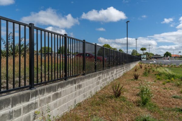 image of black metal balustrade installed for Marian College in Christchurch by Axiom Built